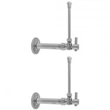 Jaclo - Quarter Turn Angle Pattern 3/8'' IPS x 3/8'' O.D. Faucet Supply Kit with Contempo Lever Handle, 20'' Supply Tubes, Escutcheons - Satin Cooper