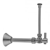 Jaclo - Quarter Turn Angle Pattern 5/8'' O.D. Compression (Fits 1/2'' Copper) x 3/8'' O.D. Toilet Supply Kit Contempo Lever Handle, 20'' Supply Tube, Cover Tube, Escutcheon - Satin Cooper