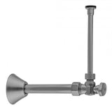 Jaclo - Quarter Turn Angle Pattern 5/8'' O.D. Compression (Fits 1/2'' Copper) x 3/8'' O.D. Toilet Supply Kit Oval Handle, 20'' Supply Tube, Cover Tube, Escutcheon - Satin Cooper