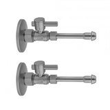 Jaclo - Quarter Turn Straight Pattern 5/8'' O.D. Compression (Fits 1/2'' Copper) x 3/8'' O.D. Faucet Supply Kit Contempo Lever Handle, 20'' Supply Tubes, Escutcheons - Satin Cooper