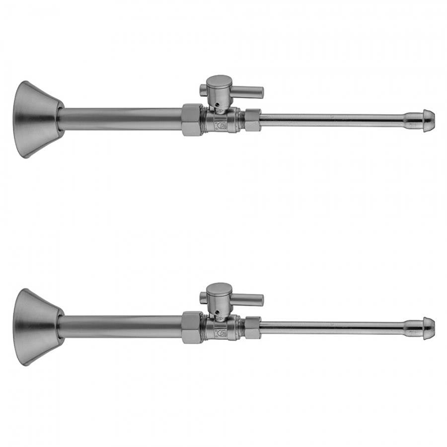 Jaclo - Quarter Turn Straight Pattern 5/8'' O.D. Compression (Fits 1/2'' Copper) x 3/8'' O.D. Faucet Supply Kit Contempo Lever, 20'' Supply Tubes, Cover Tubes, Escutcheons - Satin Cooper