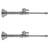 Jaclo - Quarter Turn Straight Pattern 5/8'' O.D. Compression (Fits 1/2'' Copper) x 3/8'' O.D. Faucet Supply Kit Contempo Lever, 20'' Supply Tubes, Cover Tubes, Escutcheons - Satin Cooper
