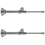 Jaclo - Quarter Turn Straight Pattern 5/8'' O.D. Compression (Fits 1/2'' Copper) x 3/8'' O.D. Faucet Supply Kit Oval Handle, 20'' Supply Tubes Cover Tubes, Escutcheons - Satin Cooper
