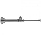 Jaclo - Quarter Turn Straight Pattern 5/8'' O.D. Compression (Fits 1/2'' Copper) X 3/8'' O.D. Toilet Supply Kit with Oval Handle, 20'' Supply Tube, Cover Tube, Escutcheon - Satin Cooper