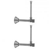Jaclo - Quarter Turn Angle Pattern 1/2'' Copper (Sweat Fit) x 3/8'' O.D. Faucet Supply Kit with Square Handle, 20'' Supply Tubes, Escutcheons - Satin Cooper