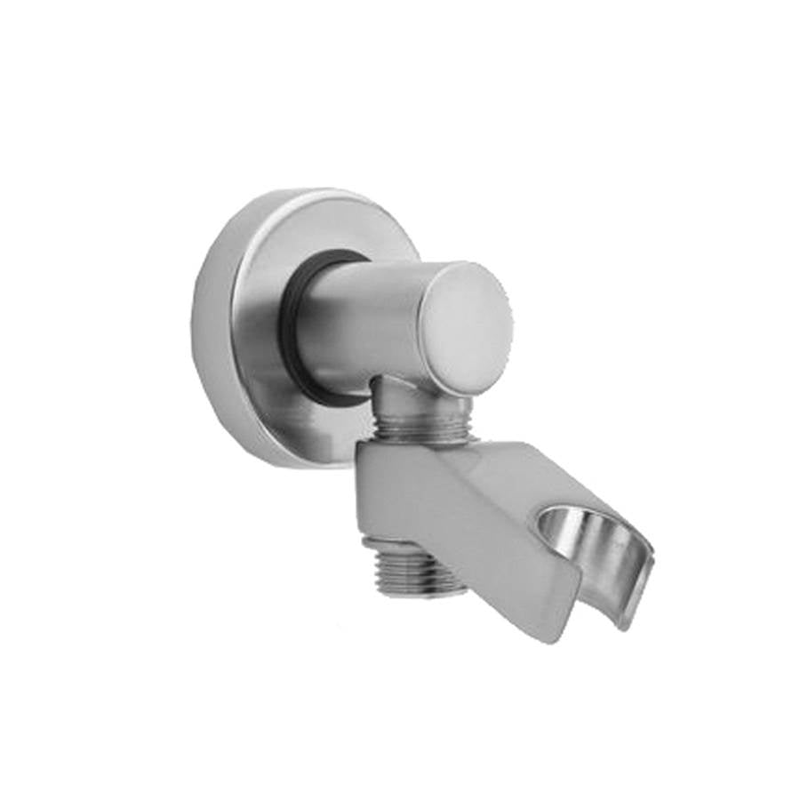 Jaclo - Contemporary Water Supply Elbow with Handshower Holder - Satin Cooper