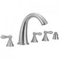 Jaclo - Cranford Roman Tub Set with Regency Lever Handles and Straight Handshower Mount - Vintage Bronze