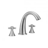 Jaclo - Cranford Roman Tub Set with Ball Cross  Handles - Satin Cooper