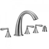 Jaclo - Cranford Roman Tub Set with Smooth Lever Handles and Straight Handshower Holder - Vintage Bronze
