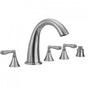 Jaclo - Cranford Roman Tub Set with Smooth Lever Handles and Straight Handshower Holder - Vintage Bronze