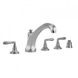 Jaclo - Westfield Roman Tub Set with High Spout and Smooth Lever Handles and Straight Handshower Mount - Vintage Bronze