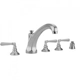 Jaclo - Westfield Roman Tub Set with High Spout and Hex Lever Handles and Straight Handshower Mount - Vintage Bronze