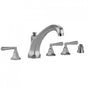 Jaclo - Astor Roman Tub Set with High Spout and Hex Lever Handles and Straight Handshower Mount - Vintage Bronze