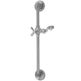 Jaclo - 24'' Traditional Wall Bar with Hex Cross Handle - Satin Cooper