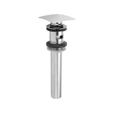 Jaclo - Finger Touch Square Lavatory Drain with Overflow - Satin Cooper