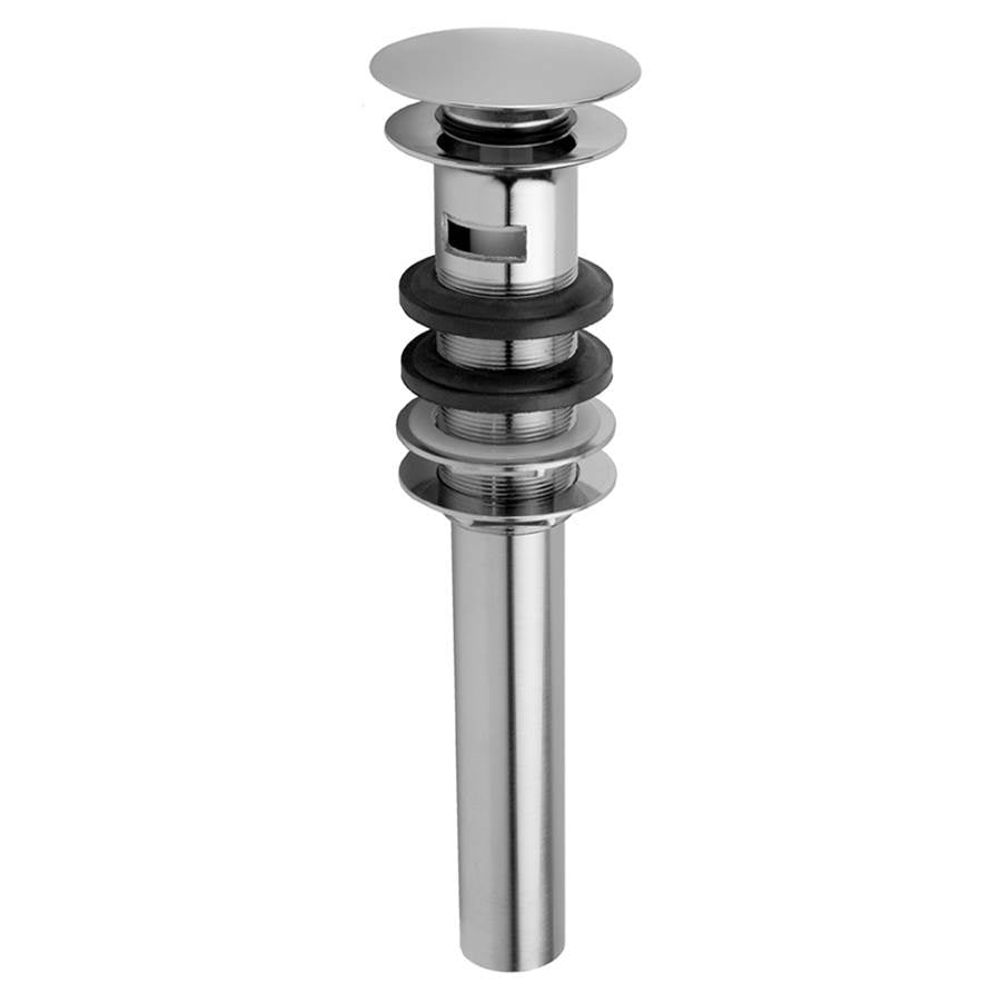 Jaclo - Finger Touch Round Lavatory Drain with Overflow - Satin Cooper