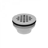 Jaclo - 2'' PVC Complete Shower Drain with Snap in Drain Plate (Rubber Seal) - White