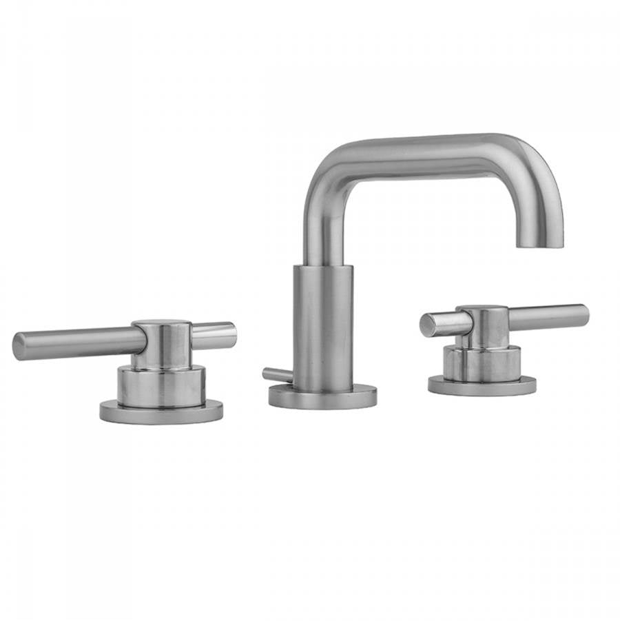 Jaclo - Downtown  Contempo Faucet with Round Escutcheons & Peg Lever Handles- 0.5 GPM - Satin Cooper
