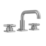 Jaclo - Downtown  Contempo Faucet with Square Escutcheons & Contempo Cross Handles - Satin Cooper