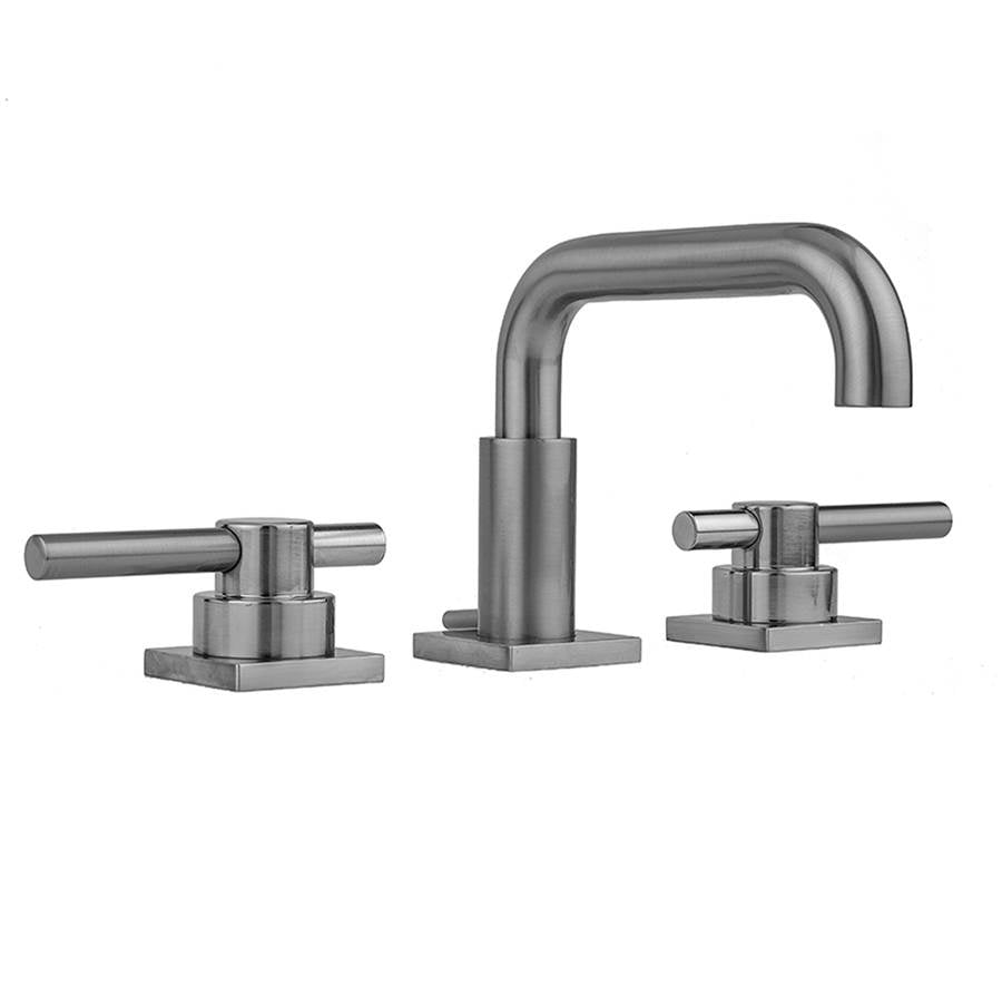 Jaclo - Downtown  Contempo Faucet with Square Escutcheons & Peg Lever Handles -1.2 GPM - Satin Cooper