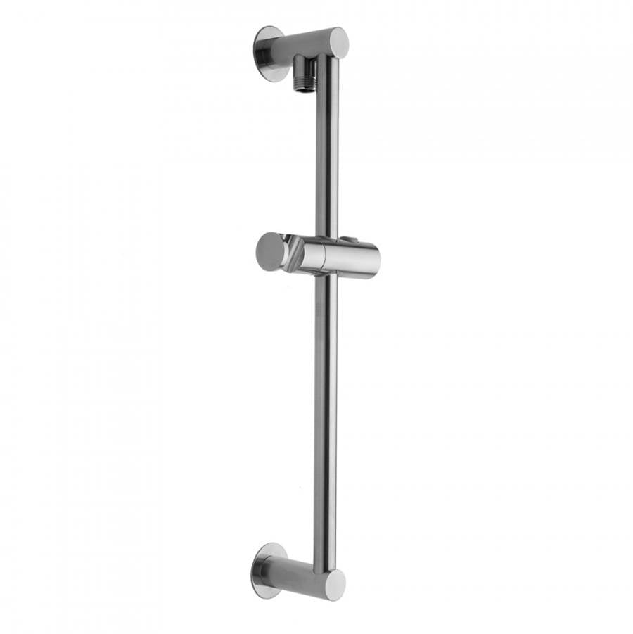 Jaclo - 36'' Contemporary Slim Wall Bar with Top Outlet Integral Water Supply - Satin Cooper