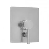 Jaclo - Rectangle Plate With Round Contempo Lever Trim For Pressure Balance Valve With Built-in Diverter (J-DIV-PBV) - Satin Cooper