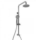Jaclo - Subway Line 90Â° Retro Fit Exposed Pipe Kit with Handheld Slider, Diverter, Showerhead, and Handshower - Satin Nickel