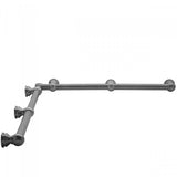 Jaclo - G33 36'' x 48'' Inside Corner Grab Bar - Satin Cooper