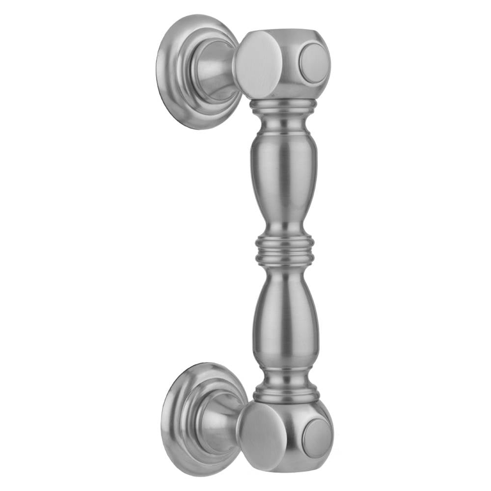 Jaclo - 6'' H20 Front Mount Shower Door Pull with Finials - Satin Cooper