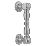 Jaclo - 6'' H20 Front Mount Shower Door Pull with Finials - Satin Cooper