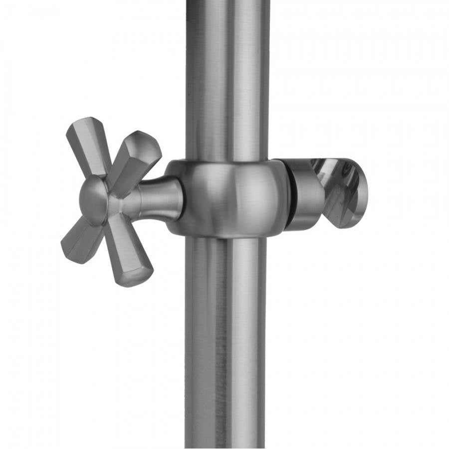 Jaclo - Hex Cross Grab Bar Handshower Slider - Satin Cooper