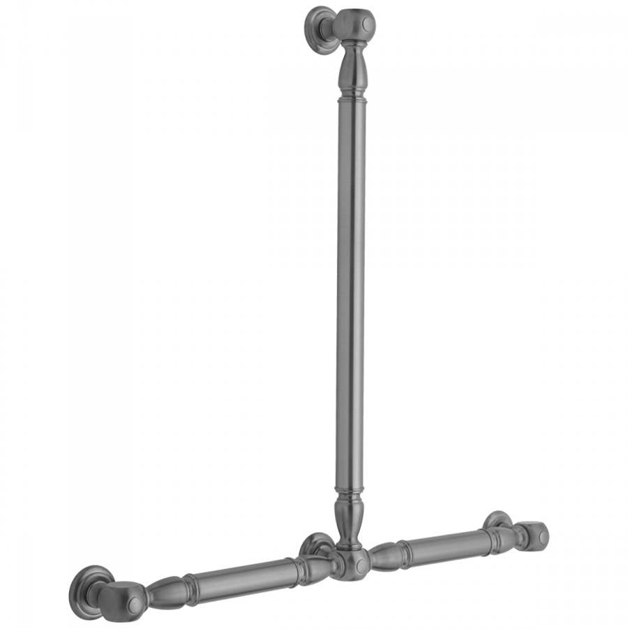 Jaclo - T20 Smooth with Finials 24H x 24W T Grab Bar - Satin Cooper