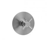 Jaclo - Round Plate With Contempo Cross Trim For Thermostatic Valves (J-TH34 & J-TH12) - Satin Cooper
