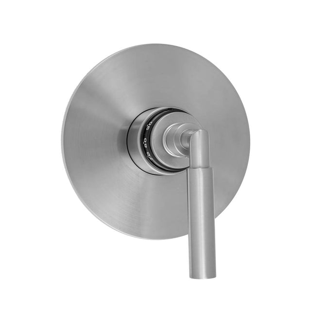 Jaclo - Round Plate With Contempo Hub Base Lever Handle Trim For Thermostatic Valves (J-TH34 & J-TH12) - White