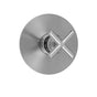 Jaclo - Round Plate With Contempo Hub Base Cross Handle Trim For Thermostatic Valves (J-TH34 & J-TH12) - White