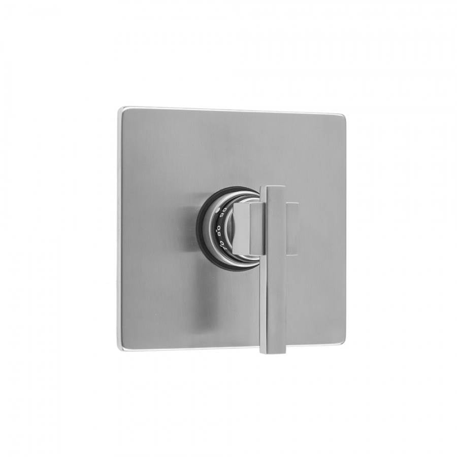 Jaclo - Square Plate with CUBIX Lever Trim for Thermostatic Valves (J-TH34 & J-TH12) - Satin Cooper