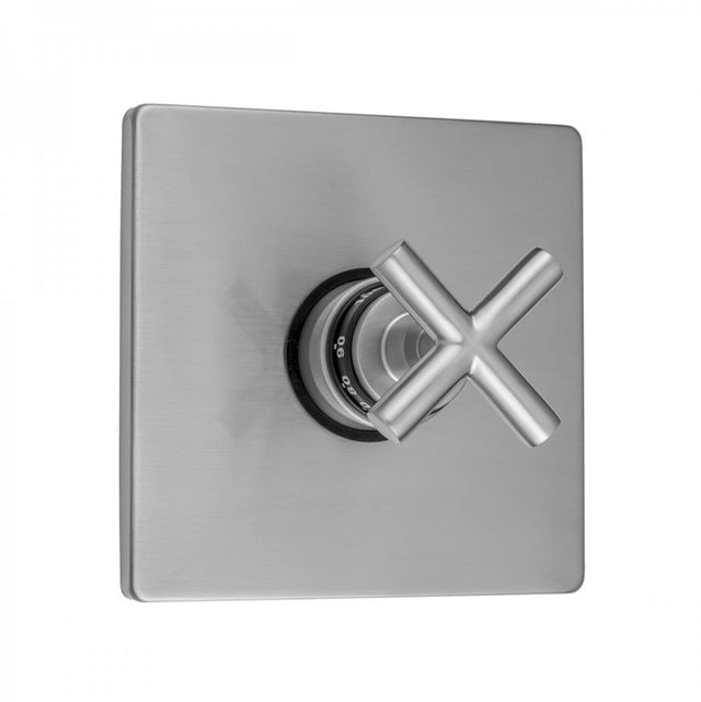 Jaclo - Square Plate with Hub Base Cross Trim for Thermostatic Valves (J-TH34 & J-TH12) - White