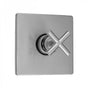 Jaclo - Square Plate with Hub Base Cross Trim for Thermostatic Valves (J-TH34 & J-TH12) - White