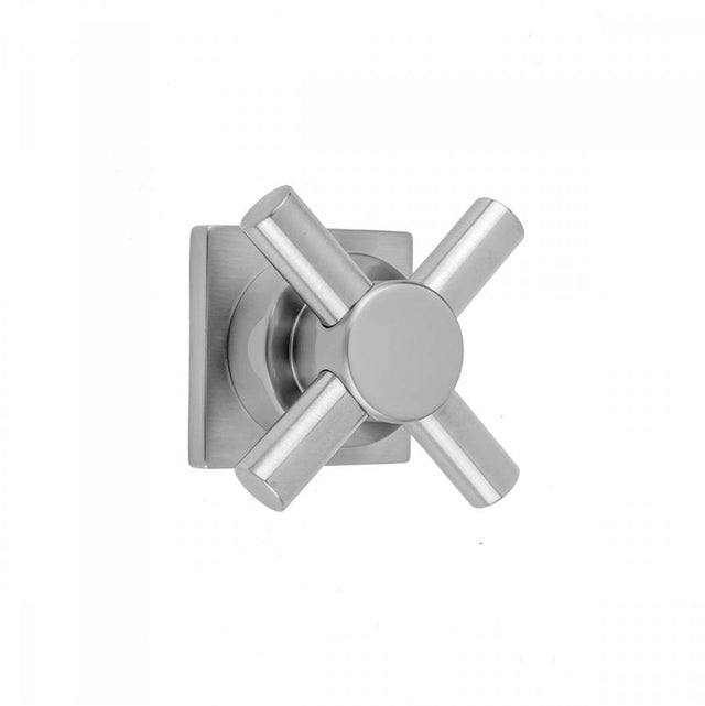 Jaclo - Contempo Cross with Square Escutcheon Trim for Exacto Volume Controls and Diverters (J-VC34 / J-VC12 / J-20682 / J-20686 / J-20687 / J-20688 / J-20689) - White