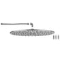 Jaclo - 16'' Round Square Flush Mount Rain Machine- 1.75 GPM - White