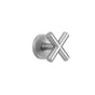 Jaclo - Contempo Slim Cross Handle with Round Escutcheon Trim for Exacto Volume Controls and Diverters (J-VC34 / J-VC12 / J-20682 / J-20686 / J-20688 / J-20687 / J-20689) - White