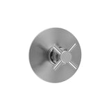 Jaclo - Round Plate With Contempo Cross Trim For Thermostatic Valves (J-TH34 & J-TH12) - White