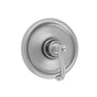 Jaclo - Round Step Plate With Ribbon Lever Trim For Thermostatic Valves (J-TH34 & J-TH12) - White