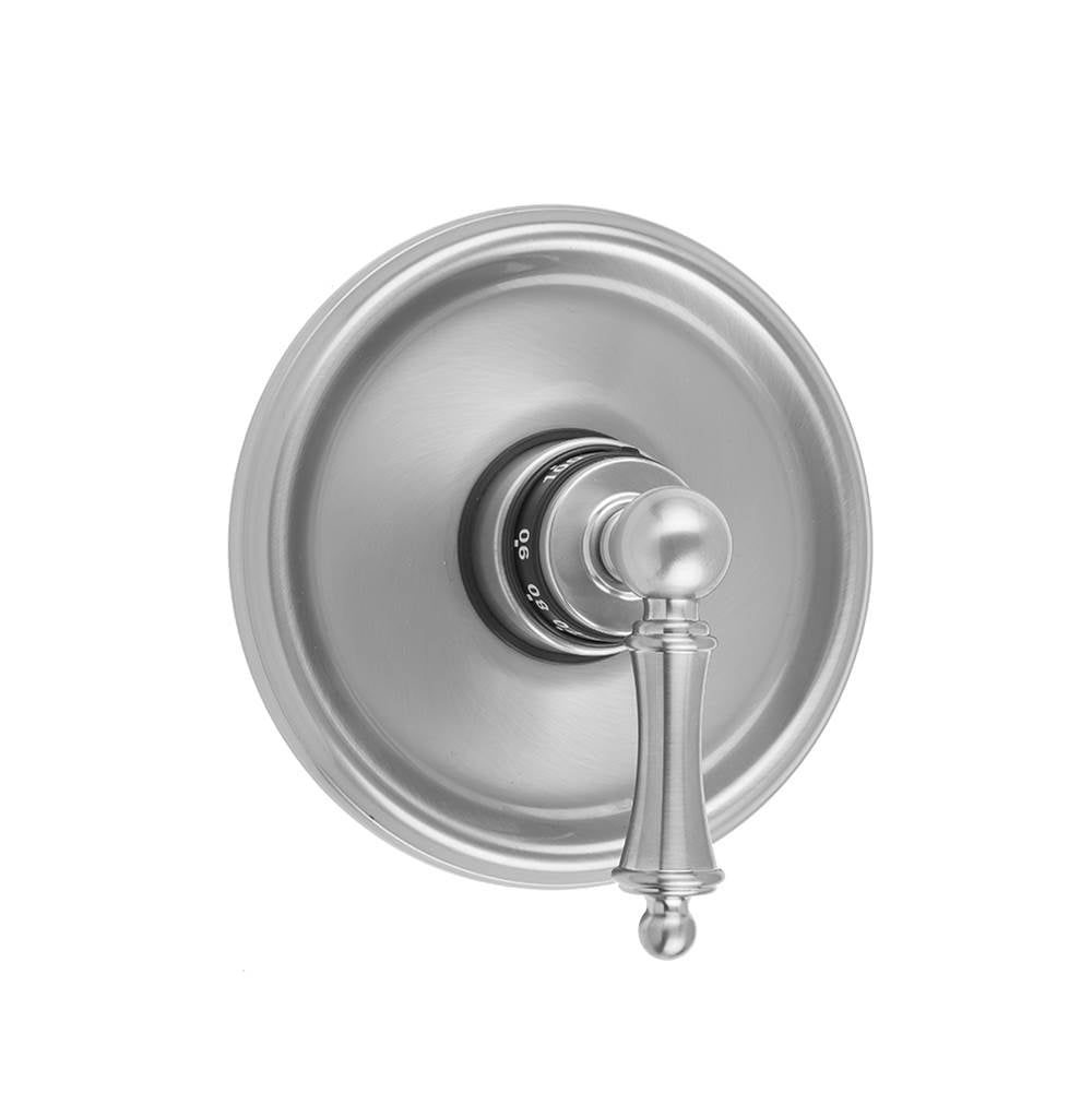 Jaclo - Round Step Plate With Ball Lever Trim For Thermostatic Valves (J-TH34 & J-TH12) - White