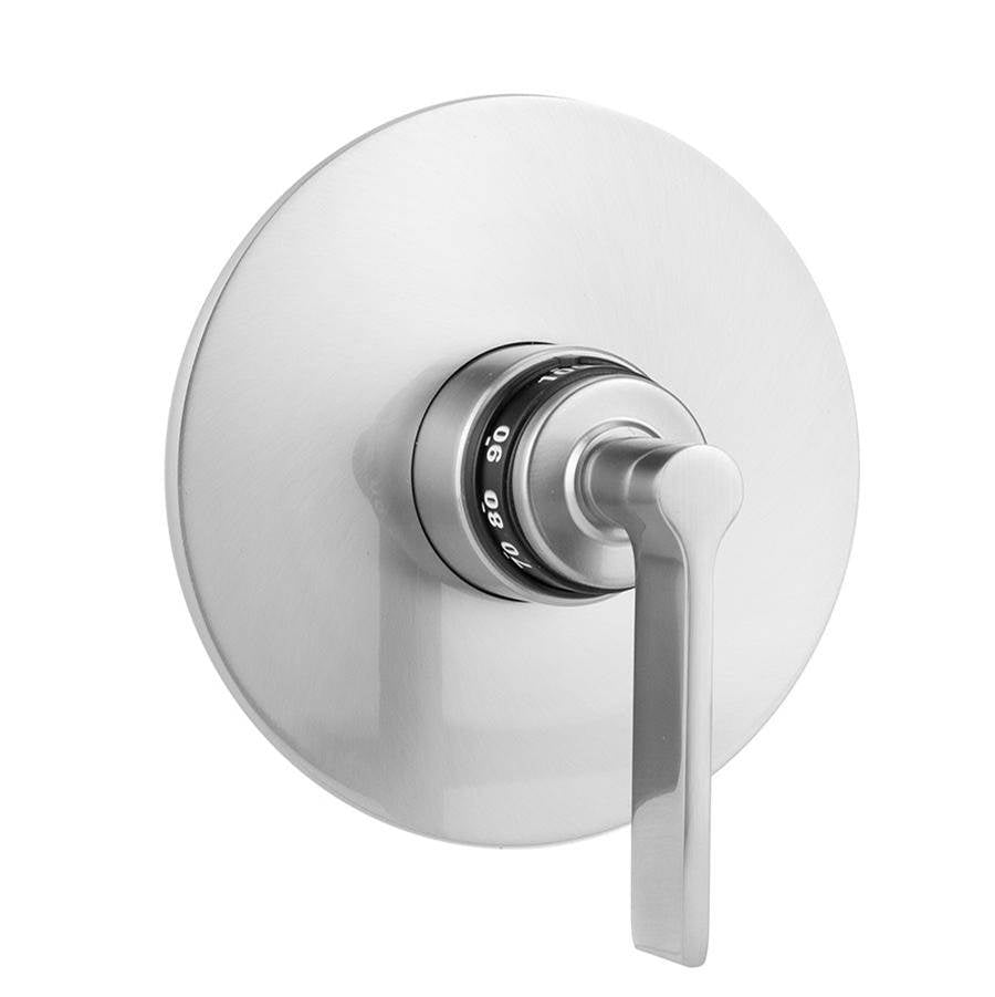 Jaclo - Round Plate With Lila Lever Handle Trim For Thermostatic Valves (J-TH34 & J-TH12) - White