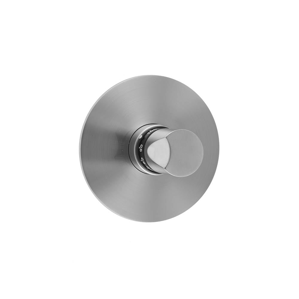 Jaclo - Round Plate With Thumb Handle Trim For Thermostatic Valves (J-TH34 & J-TH12) - White