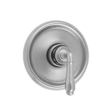 Jaclo - Round Step Plate With Smooth Lever Trim For Thermostatic Valves (J-TH34 & J-TH12) - White
