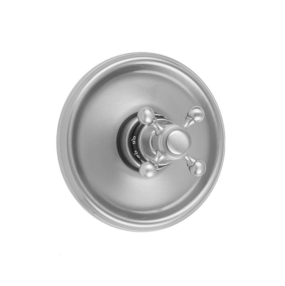 Jaclo - Round Step Plate With Ball Cross Trim For Thermostatic Valves (J-TH34 & J-TH12) - White