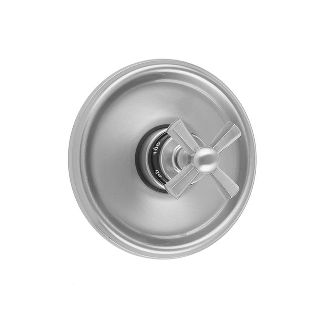 Jaclo - Round Step Plate With Hex Cross Trim For Thermostatic Valves (J-TH34 & J-TH12) - White