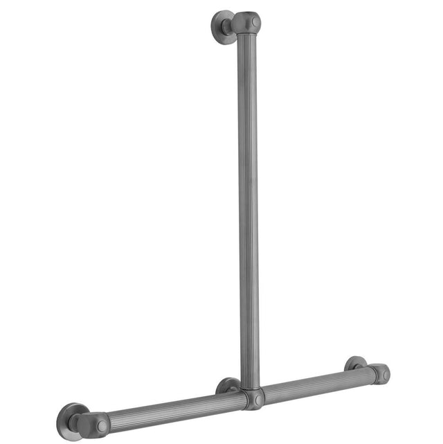 Jaclo - T71 Reeded Transitional 24H x 24W T Grab Bar - White